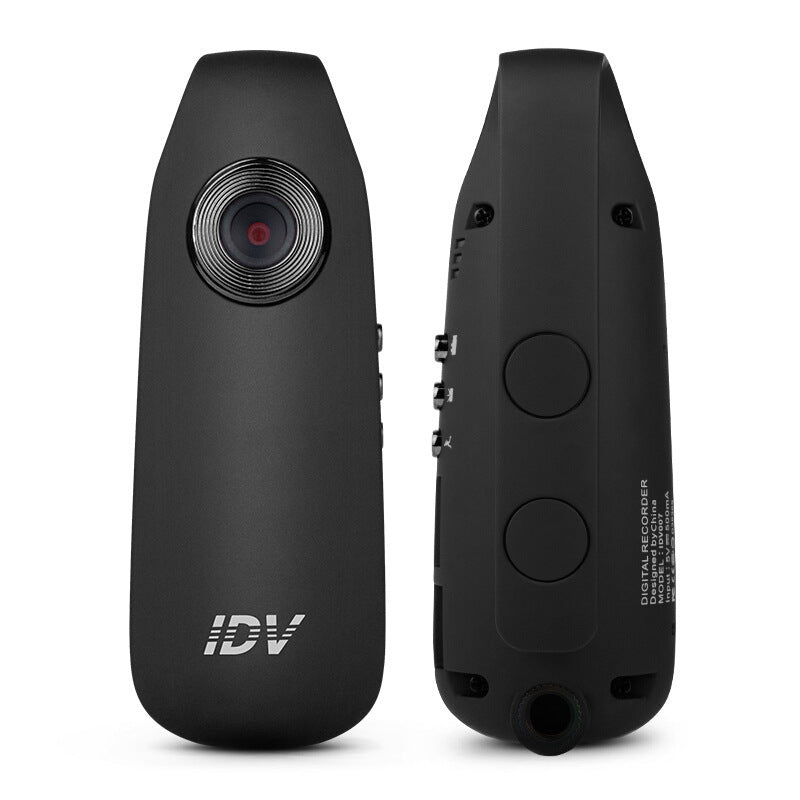 Black body camera with visible IDV branding on a white background